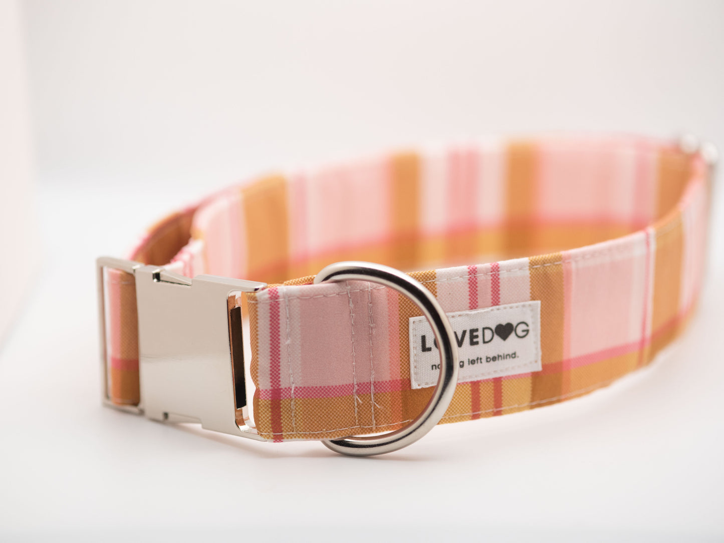LOVEDOG Pink & Gold Wide Luxe Dog Collar – Luxe & Elegant