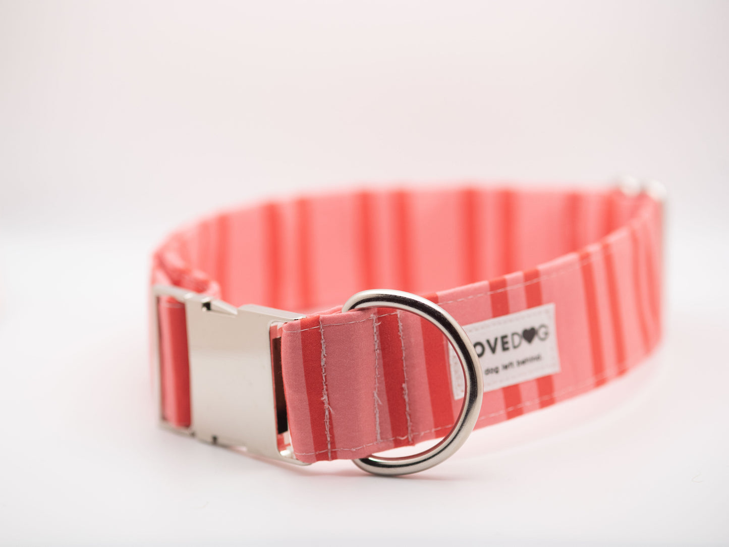 Sherbet Stripes Wide Luxe Dog Collar