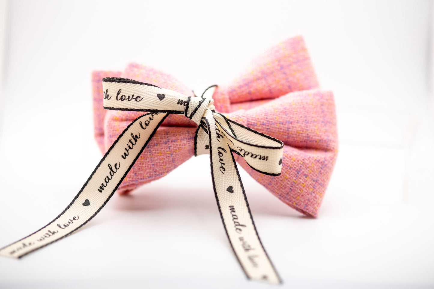 Chanel-Inspired Pink Dog Dad Bowtie