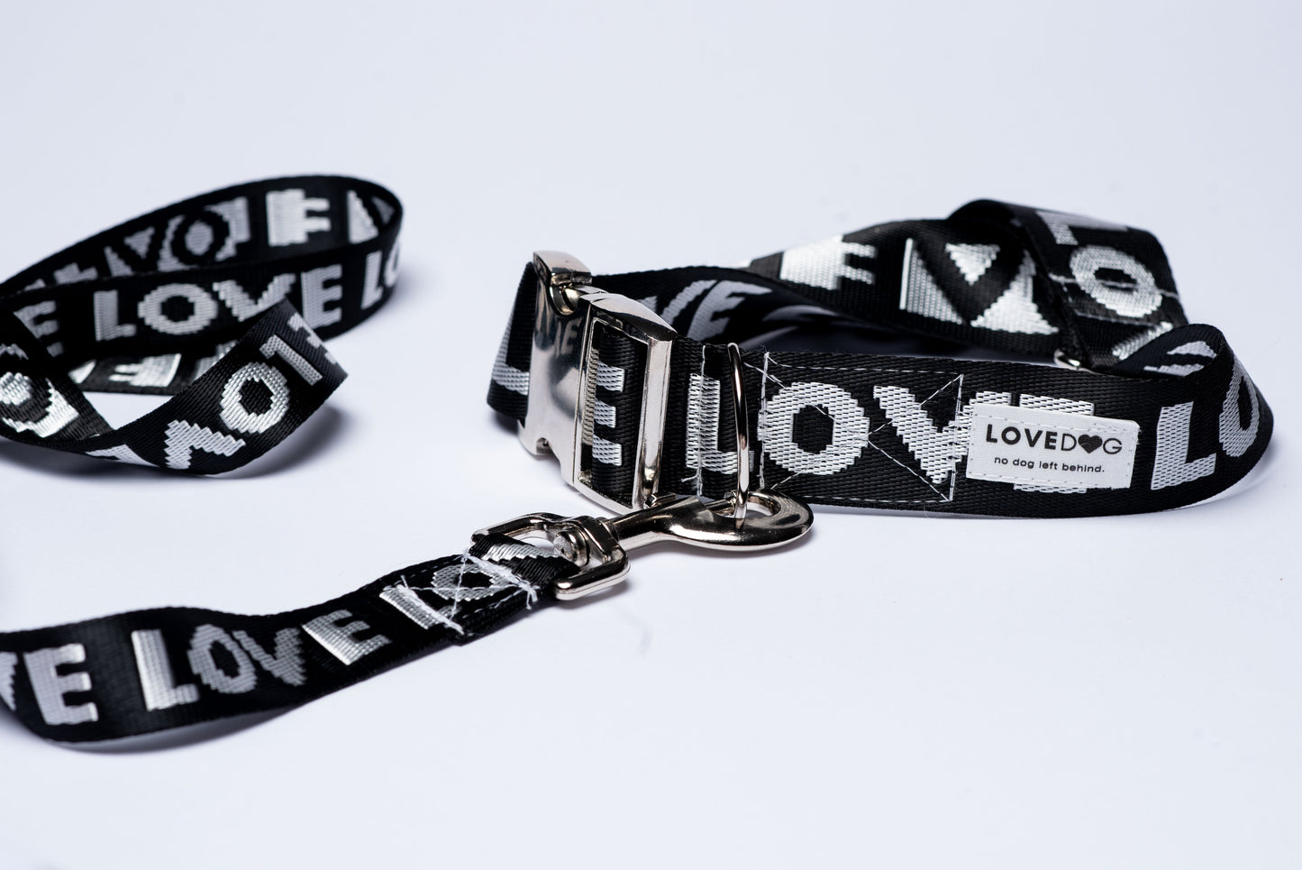 Luxury Handmade "Love" Dog Collar & Leash set