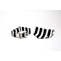 Signature LOVE IS Black & White Striped Bandana