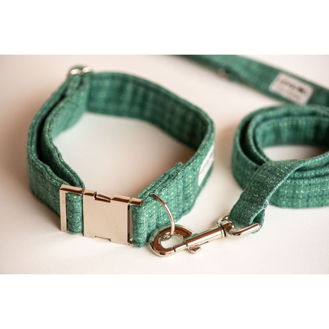 Fat Green Tweed Chanel Collar - lovedog