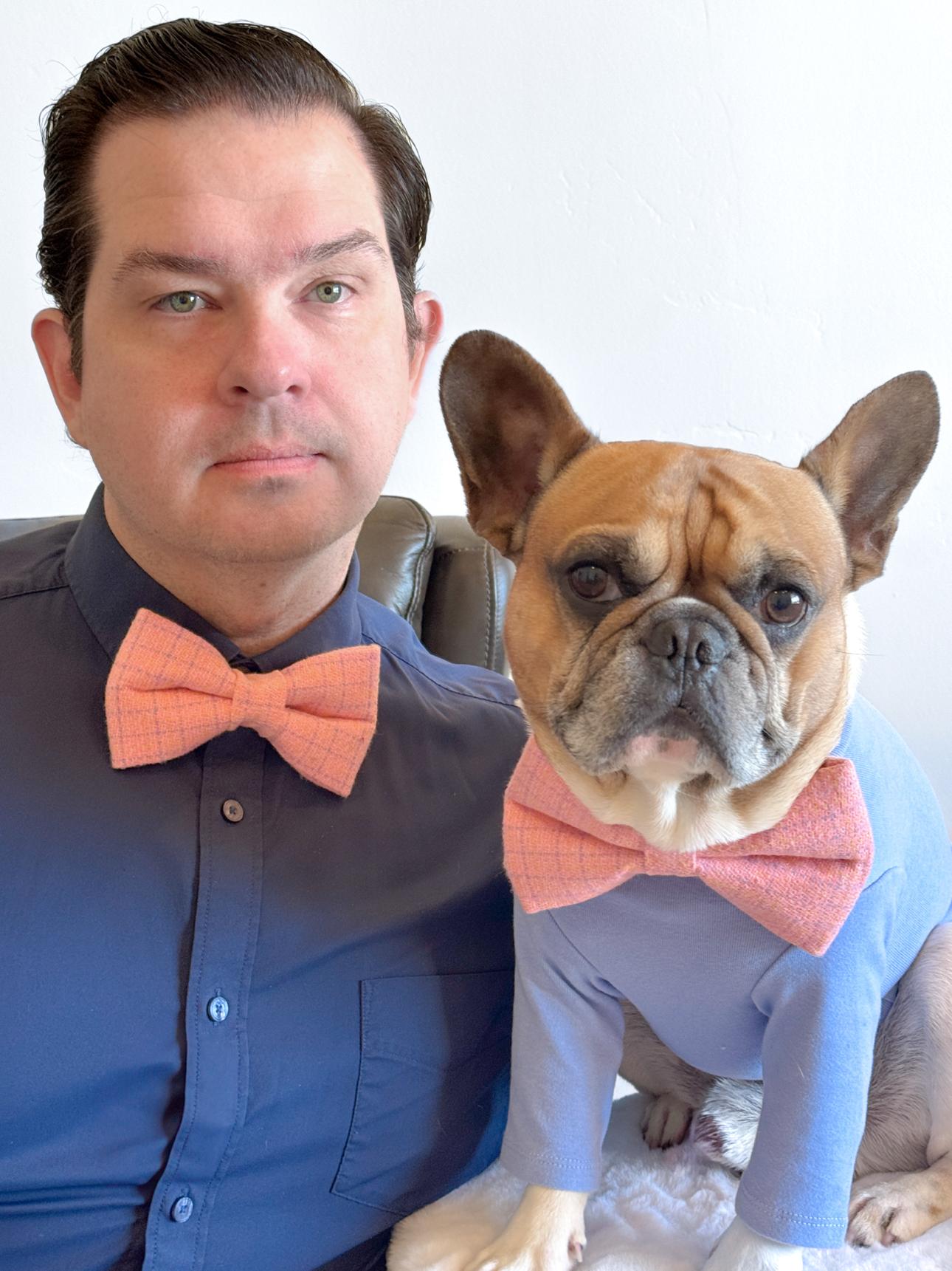 Chanel-Inspired Pink Dog Dad Bowtie