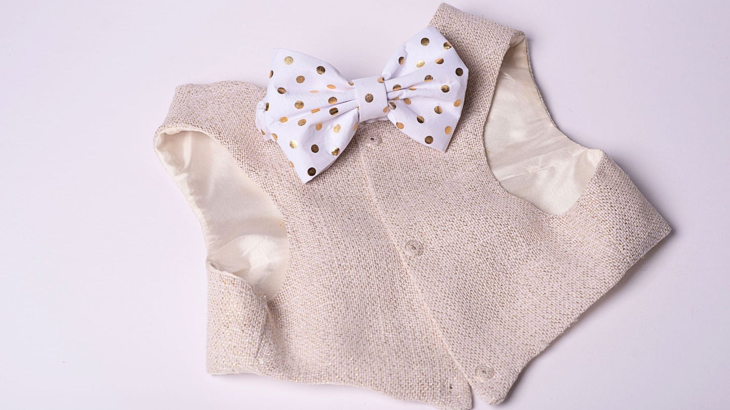 Luxury Matching Wedding Vest for Dog & Groom – Elegant & Timeless Wedding Attire