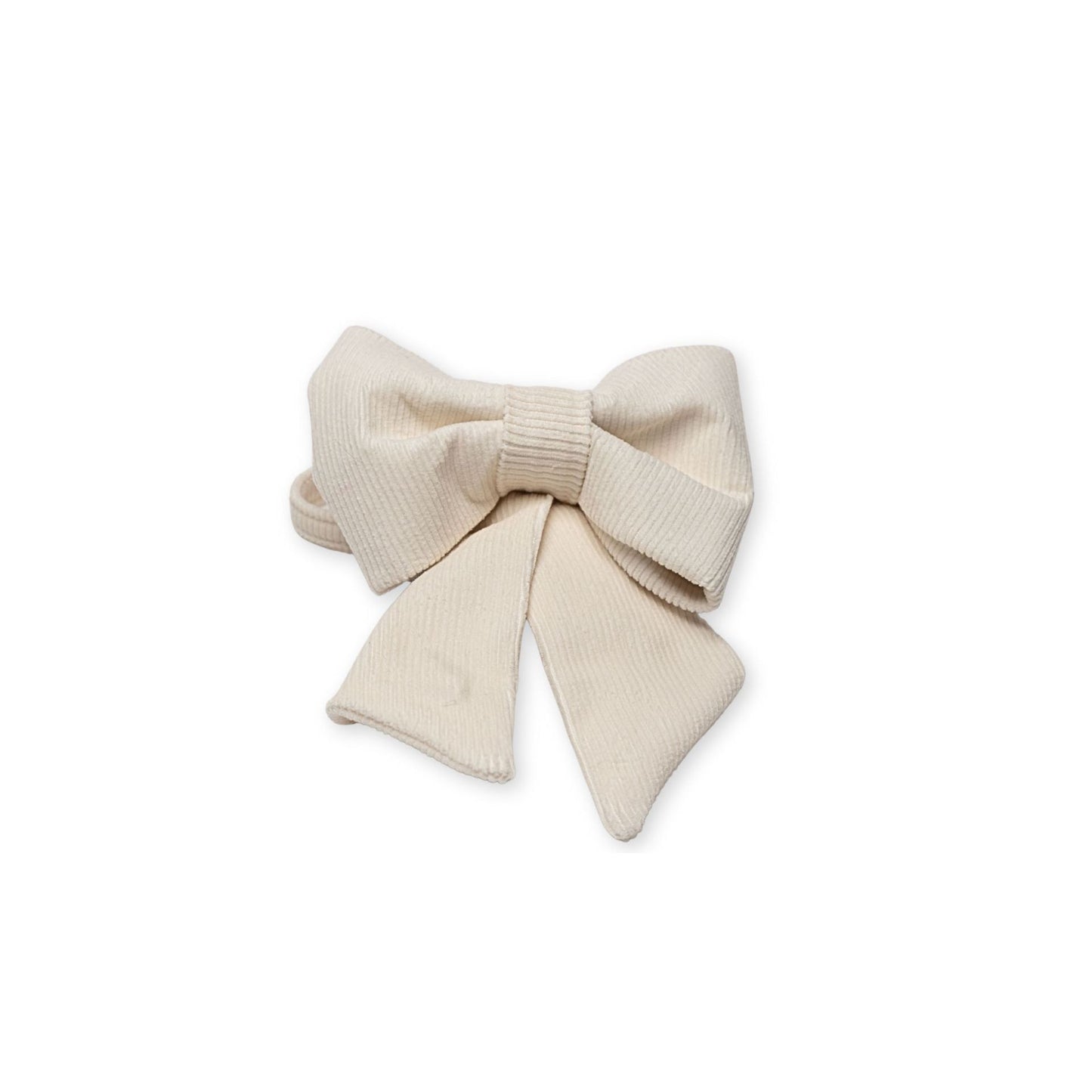 Corduroy Cream SnapBow