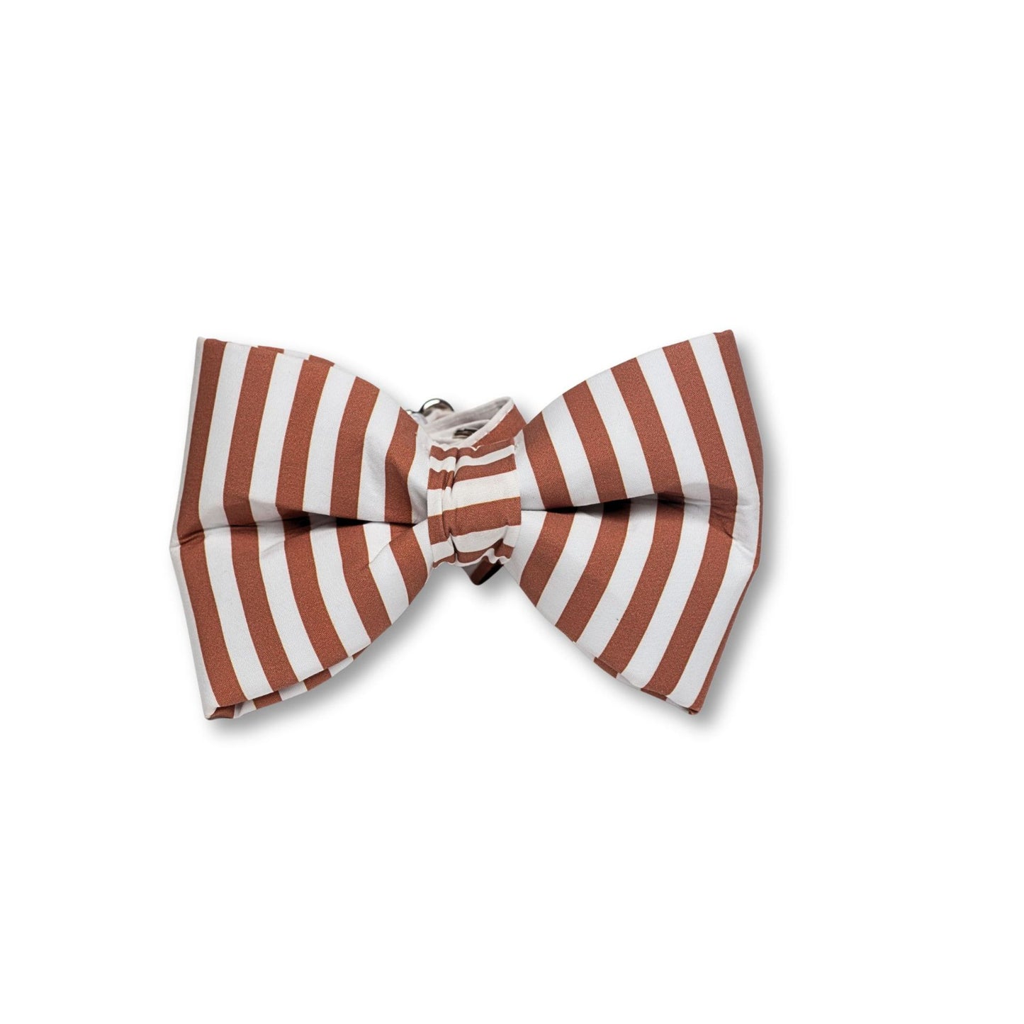Nutmeg & Cream Striped Bowtie wrap around for collar