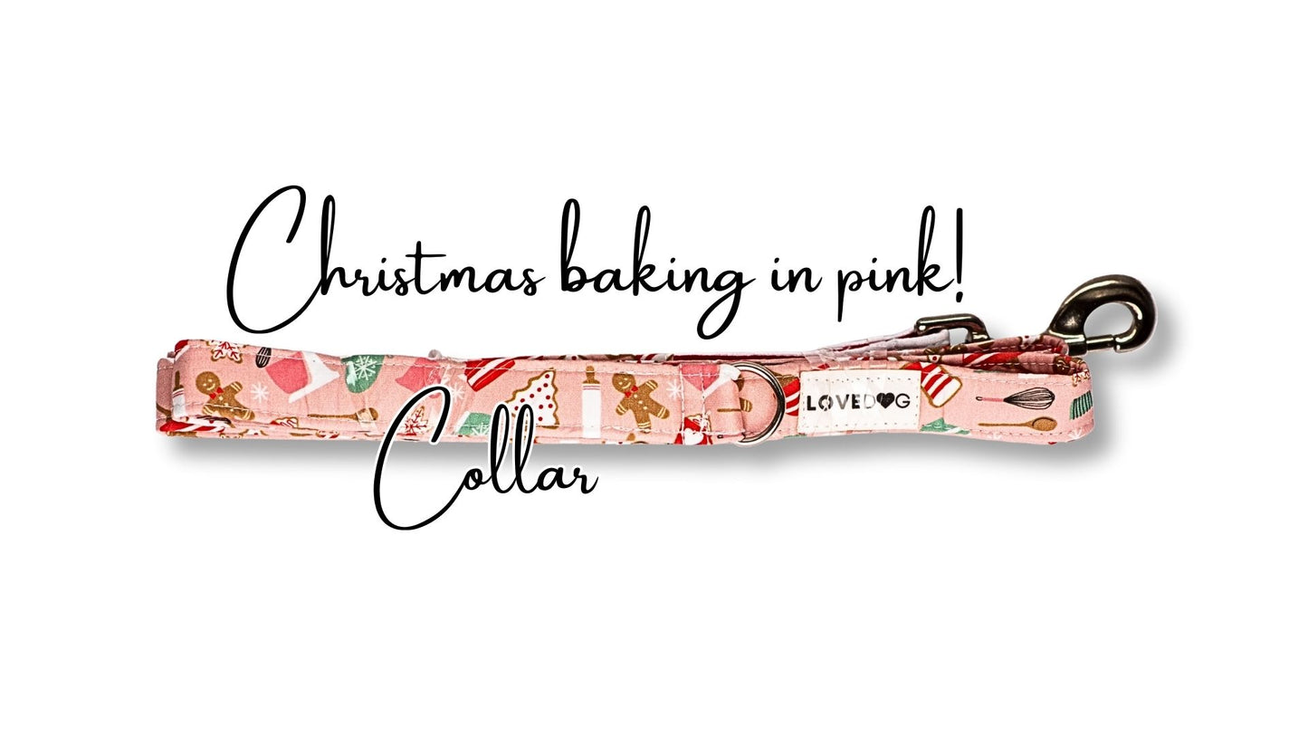 Leash Christmas Baking in Pink