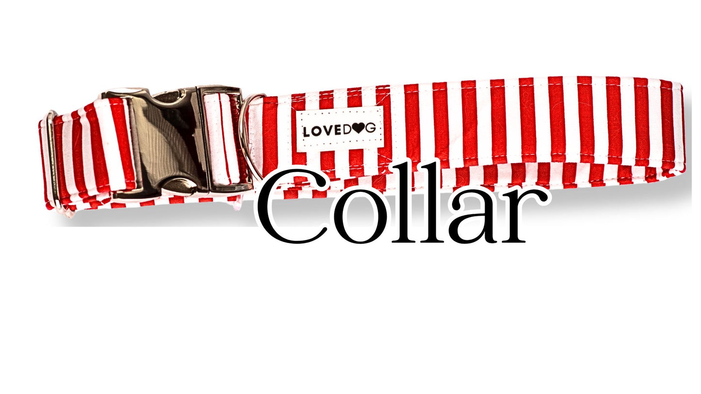 Red & White striped Collar