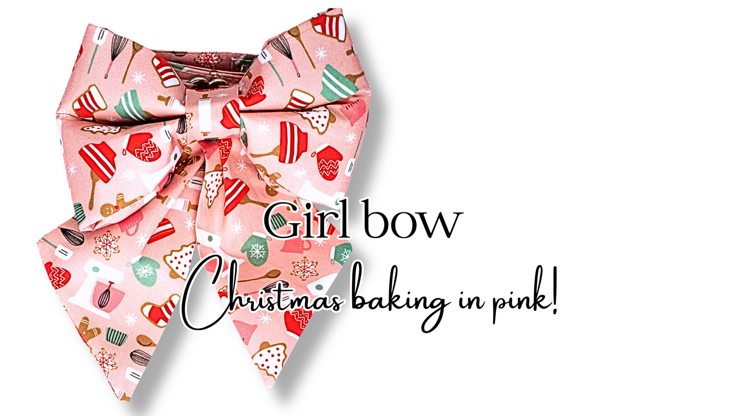 Girlbow Christmas Baking in Pink