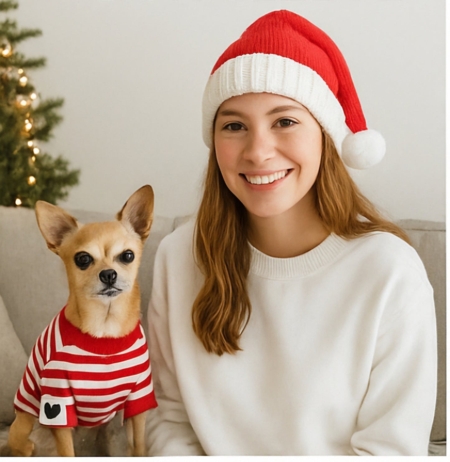 Heart On Your Sleeve Dog Shirt -Matching Human Beanie and Dog Toy Set