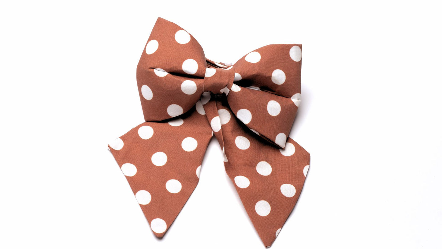 Girl SnapBow Nutmeg & Cream