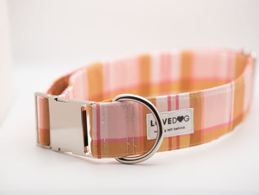 LOVEDOG Pink & Gold Wide Luxe Dog Collar – Luxe & Elegant