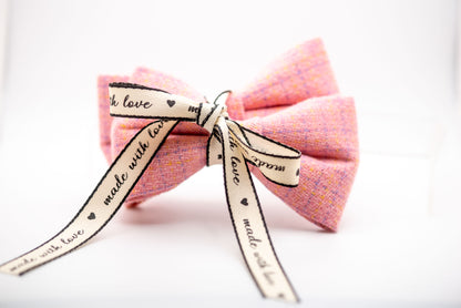 Chanel-Inspired Pink Dog Dad Bowtie