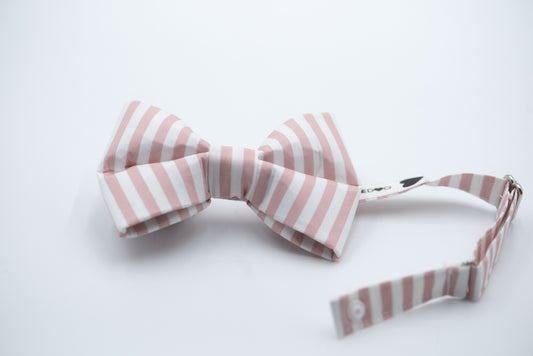 The Blushed Stripe Boybow Snap-Collar