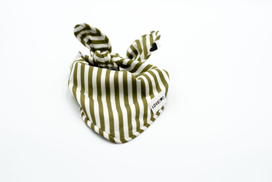 The Mossy Stripe Dog Bandana
