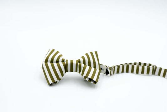 Mossy Stripe Boybow Snap-Collar