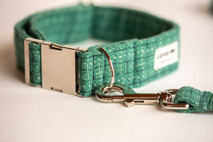 Fat Green Tweed Chanel Collar - lovedog 