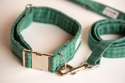 Fat Green Tweed Chanel Collar - lovedog 