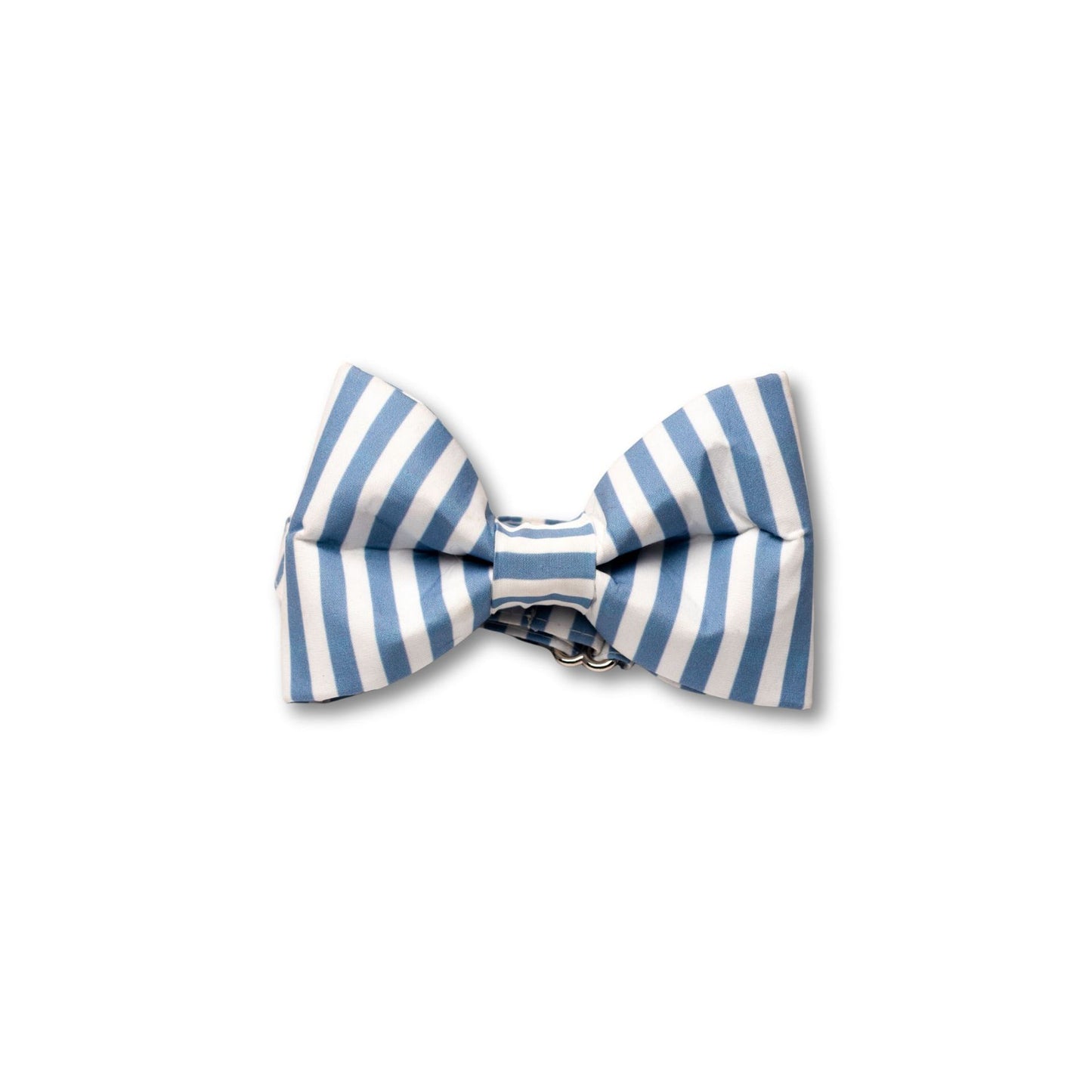 Girl SnapBow Blue & White Striped