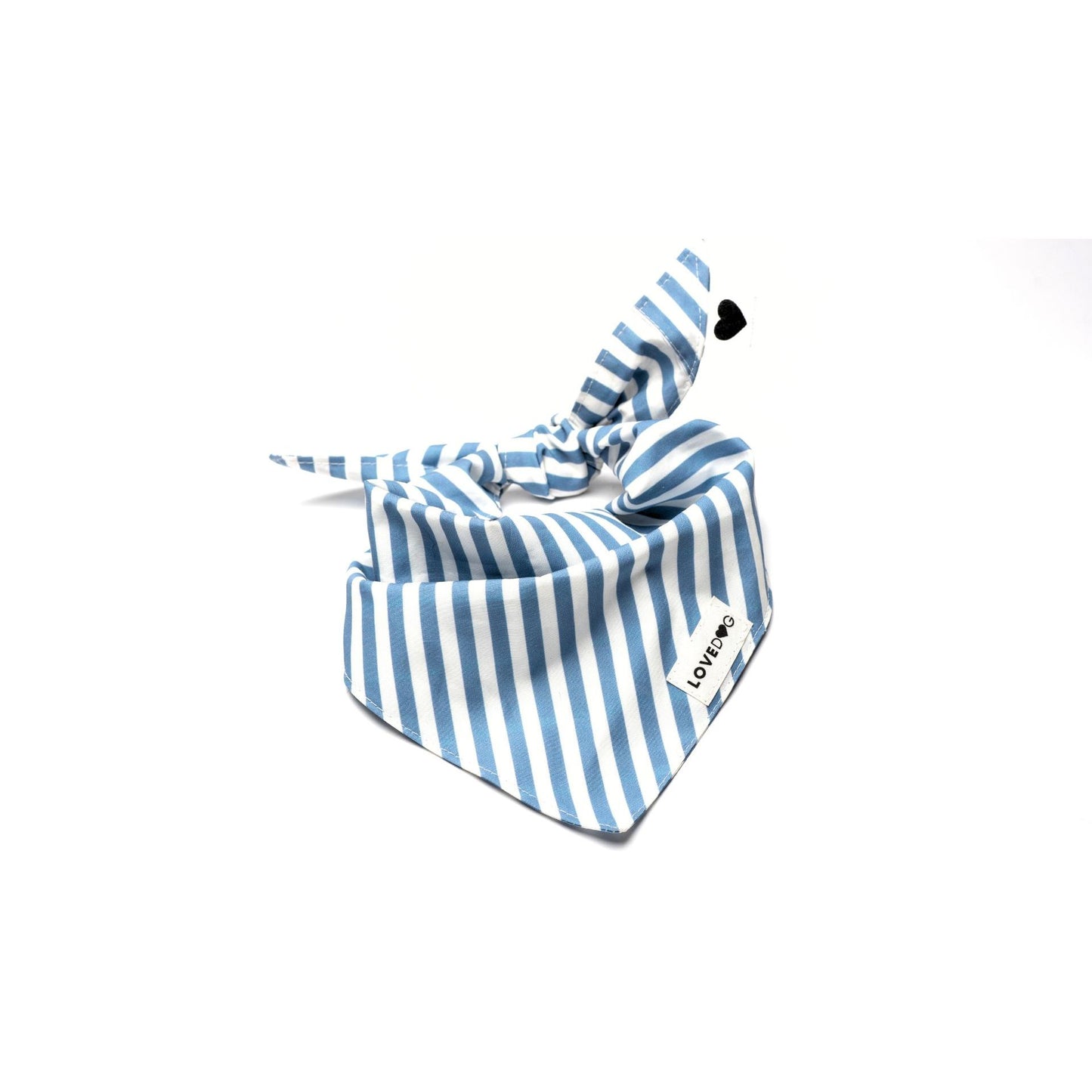 Girl SnapBow Blue & White Striped