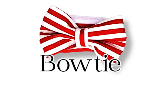 Red & White Striped Bowtie