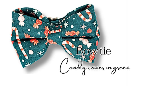 Bowtie  Candy Canes in Green